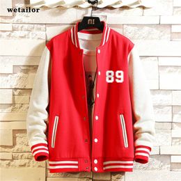 Men s Jackets jacket spring hip hop all match casual loose lovers baseball uniform Rib Spliced Sleeve brand Harajuku 230919