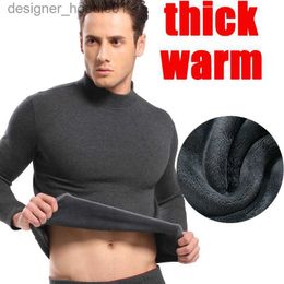 Women's Thermal Underwear Thermal Wear For Men Long johns Mens Cotton Thermal Underwear SUITS Turtleneck Winter Tops+Pants 2 PIECES SET Warm Thick Velvet L230919