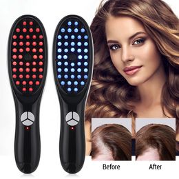 Hair Brushes Electric Spray Massage Comb Anti Hair Loss Cordless Hair Therapy Light Growth Comb Scalp Head Meridian Massager Health Care 230918