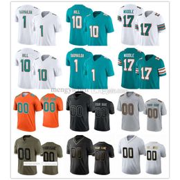 Men Football Jerseys 10 Tyreek Hill 1 Tua Tagovailoa 17 Jaylen Waddle 25 Xavien Howard 5 Jalen Ramsey 8 Jevon Holland 15 Jaelan Phillips 30 Alec Ingold 55 Jerome Baker