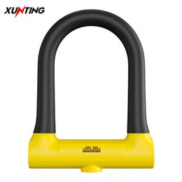 Bike Locks XUNTING Bicycle U-shaped Lock Safety Lock for Bicycle Accessories for Motorcycle Electric Scooter Mountain and Road Bike Lock 230919