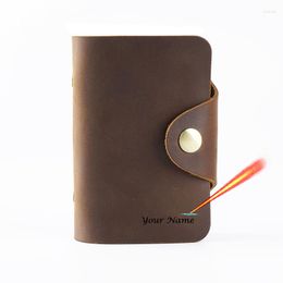 Card Holders Handmade Genuine Leather Personalised Holder Gift For Men Hasp Wallet Funtional