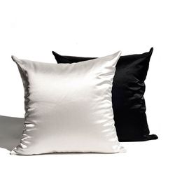 Cushion Decorative Pillow Gloss surface solid Colour Silk satin pillowcase cushion cover 45x45cm 50x50cm 60x60cm Waist pillow 30x50cm 230919