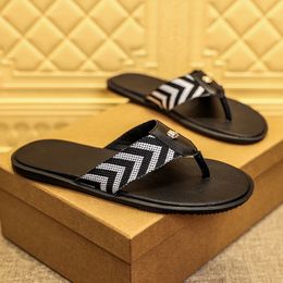 AAA Top design flip-flops men summer wear non-slip comfortable flip-flops men beach leather sandals Fashion boys slippers size38-44