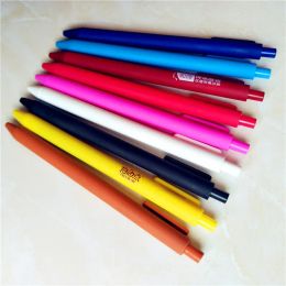 wholesale Sweet Candy Color Gel Ink Pen Soft Switzerland Brand Logo Custom Give Away Stationery Gifts Plastic Click Rubberized ZZ