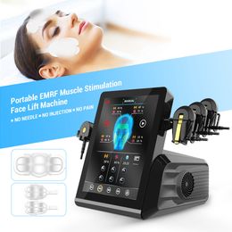 3 Pads Facial Muscle Electromagnetic Sculpting Face Lifting Wrinkle Removal Skin Tightening Machine Ems RF PE Face Facial Revolution Beauty Machine For Salon