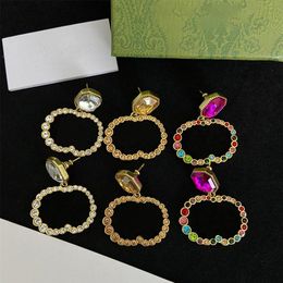 Fashion Letter Earrings Charm Available In 5 Styles Classic Earring for People Matching Hoop Multi-color Selectable218n