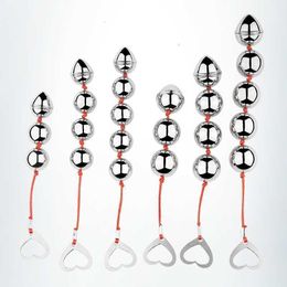 Toy Massager New Metal Anal Beads Crafts Butt Plug Stainless Steel Vaginal Balls Prostate Stimulator Intimate Goods Adults for Women