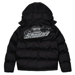 Men's Jackets Trapstar London SHOOTERS HOODED PUFFER JACKET BLACK REFLECTIVE Puffer Jacket Embroidered Thermal Hoodie Men Winter Coat Tops 230918