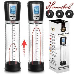 Sex Toy Massager Hannibal Lcd Electric Penis Pump Male Masturbator Cup Vacuum Enlargement for Men