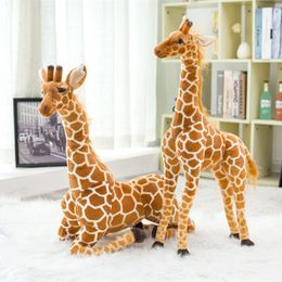 Plush Dolls Huge Real Life Giraffe Plush Toys Cute Stuffed Animal Dolls Soft Simulation Giraffe Doll Birthday Gift Kids Girl Toy Room Decor 230919