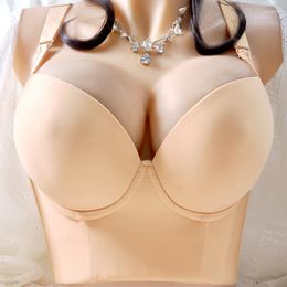 Bras Plus Size Women Hide Back Fat Underwear Shpaer Incorporated Full Coverage Deep Cup Sexy Push Up Bra Lingerie