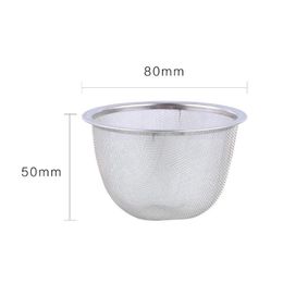 Tea Strainers Strainer Reusable 8Cm Diameter Stainless Steel Mesh Infuser Teapot Leaf Spice Philtre Drinkware Kitchen Accessories Dro Dhpp3