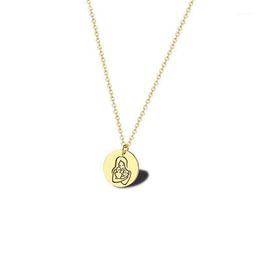 RIR New Mom Holding the Twins Necklaces Circle Pendant Breastfeeding Tribute Necklace Gift for a New Momma Mother of Twins Gifts1316E