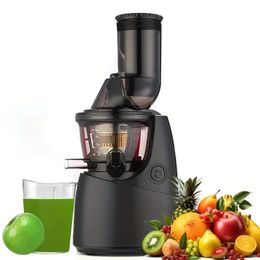 4PCS US Plug Cold Press Juicer Machine 250W Professional Slow Juicer With 3.5-inch (88mm) Vegetable And Fruit Slow Speed Double Helix Juicer