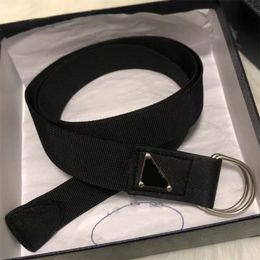 Luxury Men Belt Designer Nylon Woven Belts For Women Elastic Waistband Fashion Double Loop Buckle Waistbands Woman Girdle Ceinture 3.2cm