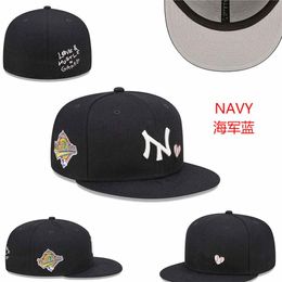 designer hat Men's Baseball Fitted Hats Classic Black Color Hip Hop Chicago Sport Full Closed Design Caps baseball cap Chapeau Stitch Heart Hustle Flowers cap W-19