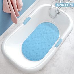 Bath Mats Eco-Friendly Odourless Shower Mat For Kids Safety Suction Cup Non Slip Bathtub Soft Silica Gel Elliptical Bathroom
