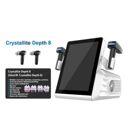 Newest 2 Handles Crystallite Depth 8 Micro Needling Machine With Rf Stretch Marks Vertical Wrinkle Removal Anti Aging Golden Rf Crystallite Depth