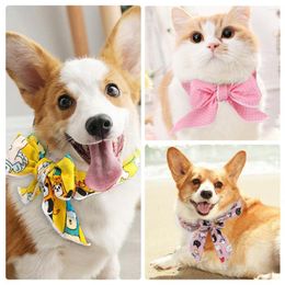 Dog Apparel Cat Bandana Stylish Reusable Bow-knot Design Ice Scarf Heatstroke Pet Cats For Small Puppy Cooling Collar Supplies