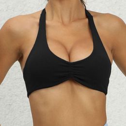Yoga Outfit Sports Bra For Women Gym Sport Crop Top Sexy Push Up Black Backless Clothing Outdoors Fitness Run Sportswear Woman