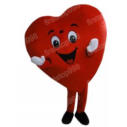 Halloween Red Heart Mascot Costume High Quality Cartoon Anime theme character Adults Size Christmas Party Outdoor Advertising Outfit Suit