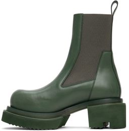 Women Designer FW23 Tactor Real Leather Cowhide Green Boots Genius Top QUALITY Botas