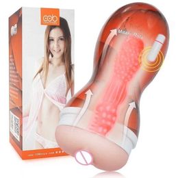 Adult Massager Male Masturbators for Men Vagina Vacuum Vaginator Endurance Exercise Masturbation Vibrator Cup