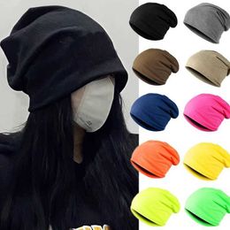 Unisex Women Men Knitted Winter Beanie Hats Outdoor Warm Ski Crochet Slouch Hat Cap Skullies Oversize Soft Casual Black 230920