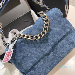 2023-Designer Handbag Women Crossbody Bag Blue Classic Chain Bags Luxury Single Shoulder Vintage Dinner High Quality