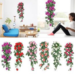 Decorative Flowers Simulation Wall Hanging False Flower Vine Living Room Decoration Green Ceiling Indoor Pipe Ball