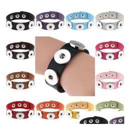 High Quality Noosa Snap Button Bracelet Diy Charms Pu Leather Jewellery Interchangeable For Women Men Drop Delivery Dhpnz