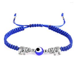 Charm Bracelets NA 3 Style Alloy Blue Eye Braided Chain Men Bracelet Hand Elephant Buddha Resin Bead Bangles Fashion Jewellery For Women
