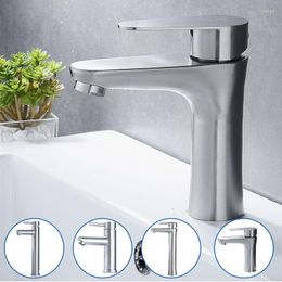 Bathroom Sink Faucets Basin Faucet Tap Modern Style Cold And Mix Mixer Stainless Steel Deck Mounted Single Handle