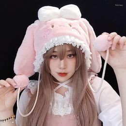 Party Supplies Plush Ear Cap Cosplay Anime Furry JK Lolita Girls Kawaii Embroidery Hat Headwear Costume Props Gift