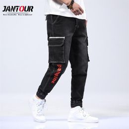 Autumn Winter Men Black Joggers Casual Pants Mens Big Pockets Harem Cargo Pants Male Overalls Sweatpants big size L-5xl-6xl-7xl345R