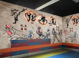 Wallpapers Custom Mural Po Wallpaper 3d Retro Nostalgic Taekwondo Gym Tooling Background Home Decor For Walls Living Room