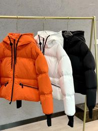 Women's Trench Coats Women Winter Down Jacket Thicken Warm Ski Jackets Oversize Hooded Bomber Puffer High Quality Sports Clothes