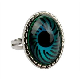 Band Rings Changing Color Eye Ring Temperature Sensing Charm Mood Fashion Jewelry Will And Sandy Drop Delivery Dhllv