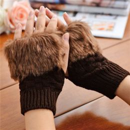 Five Fingers Glove Fingerless Cute Plush Warm Soft Comfort Short Winter Windbreak Cold proof Costume Party Gift Ladies 230919