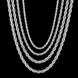 Hiphop Cool designer necklace For Women mens necklace Chains ed Rope Stainless Steel Gold Silver Black South American Necklac185M