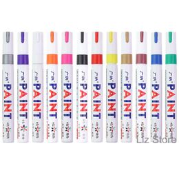 wholesale Water Proof Graffiti Markers Pen Colourful Permanent Non Fading Paint Marker Pens Student Art Drawing Writing Supplies TH1113