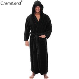 ChCHAMSGEND size S-5XL Home Clothes Bathrobe Men Winter Lengthened Plush Shawl Bathrobe Male Long Sleeved Robe Coat Pajamas #4z260P