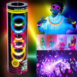 Other Event Party Supplies Party Sticks Glow Sticks Party Supplies 100pcs Glow in the Dark Light Up Stick Glow Party Decorations Bracelets with Connectors Q230919