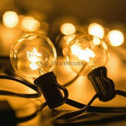 LED Strings Party Patio Lights G40 Globe Party Christmas String Light Warm White 25Clear Vintage Bulbs 25ft Decorative Outdoor Backyard Garland HKD230919