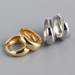 Stud Silver Color Circle Arc Earrings Trendy Retro Simple Sexy Exquisite Hoop Earring Couple Jewelry Gift 230919