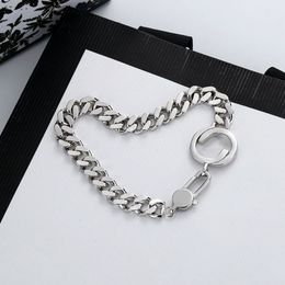 Trendy 925 Sterling Silver Bracelets Fashion Cool Boy Letter G Chains For Womens Ladies Wedding Party Gifts Jewellery