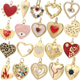 Charms Boho Leopard Heart For Jewelry Making Supplies Evil Blue Eye Gold Color Diy Earrings Necklace Bracelet