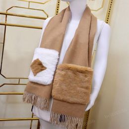 Winter Scarfs for Man Womens Scarves Shawl Warm Anti Cold Stylish Pocket Design Highly Quality Tops Size 190 46cm 2 Colours Opt2323