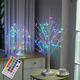 LED Strings Party RGB 16 Colors Artificial Willow/Birch Lamp LED Christmas Tree Lights Kids Bedroom Lamp for Wedding Birthday New Year Decor HKD230919